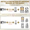 10pcs Sewer Jetter Nozzle Kit Stainless Steel Jetter Heads Kit