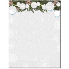 White Christmas Holiday Letterhead & Printer Paper