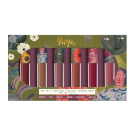 Yuya - Set de labiales indelebles larga duracion - labial indeleble - liquidos acabado mate de larga duración (Alquimia, Soneto, Bruma, Eco, Cometa, Maleza, Pack 6 piezas)