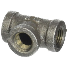 LDR 310 T-14 Tee, 1/4-Inch, Black Malleable Iron