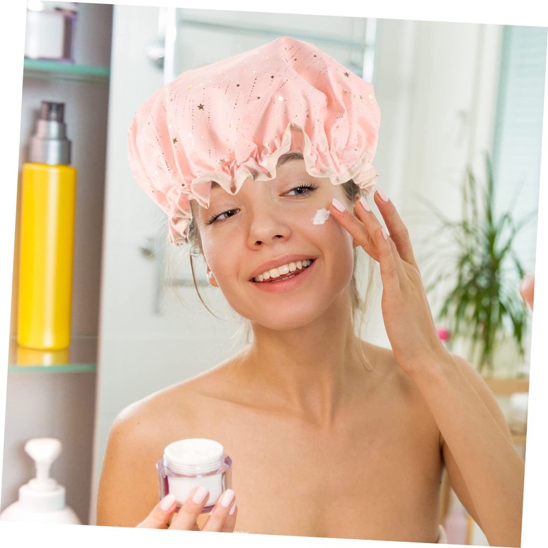 TOVINANNA Pcs Reusable Shower Caps for Women Hair Drying Hats