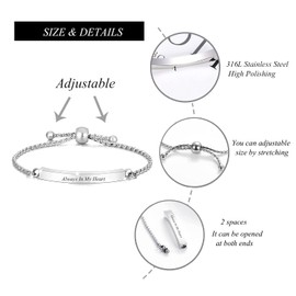 Heart Cremation Bracelet for Ashes Stainless Steel Urn Bangle for Ashes Memorial Keepsake Cremation Memorial Urn Bracelet - Adjustable, Free Fill Kit, Stainless Steel, No gemstone