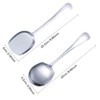 Faderr 2pcs Serving Spoons Stainless Steel Buffet Serving Spoon Silver