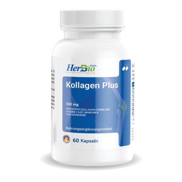 Collagen Plus - 60 high-dose capsules of 500 mg vegan