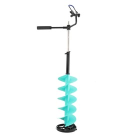 CDZHLTG Ice Fishing Auger, 8 Diameter Nylon Ice Auger with Centering Point Blade, 39 Length Ice Auger Bit, Auger Drill with 14 Extension Rod, 2PCS Blades & Blade Guard for Ice Fishing Ice Burrowing