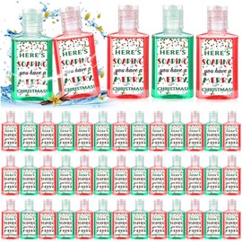 Oudain 50 Pcs Christmas Santa Mini Hand Soap Bulk 1fl oz Xmas Travel Size