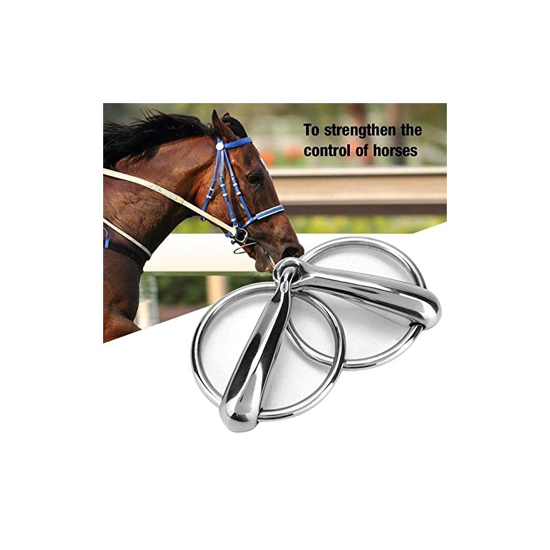 TopHomer Stainless Steel Hollow Snaffle Bit Horse Ring, Loose Horse