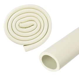 M METERXITY Pipe Insulation Foam Pipe, 32 mm ID 44 mm OD 1 m Length, Soft Flexible Foam Hose Pipe Insulation for Handle Support/Guitar Stand/Roof Rack [White]