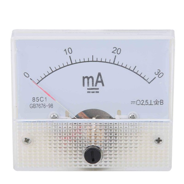 Ammeter, Analogue Ammeter 85C1 DC 0-30MA Pointer DC Ammeter Meter
