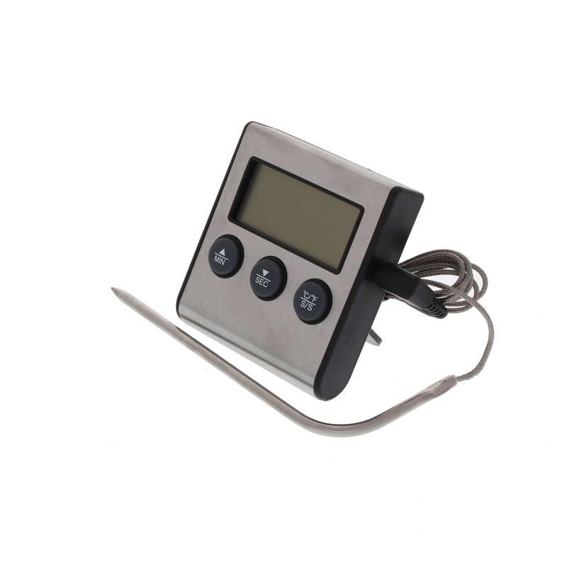 Digital Thermometer with Stainless Probe and Alarm Home Brew