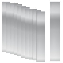 Swpeet 10Pcs 304 Stainless Steel Shim Stock Kit, 1"(Width)× 6"(Length)× 0.003"(Thickness) Metal Shim Stock Strips Thin Metal Shims Sheet for Gap Filler Strip Craft Making