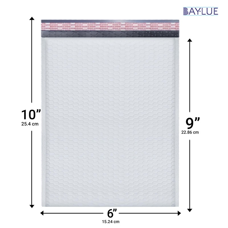Baylue White Small Poly Bubble Mailers 6x10 inch #0 |