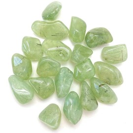 BellaMira Prehnite Crystal, Single Polished Stone, Healing Crystal for Promoting Calmness, Memory, Truth, Sincerity, Sensitivity, Memory, Intuition and More.
