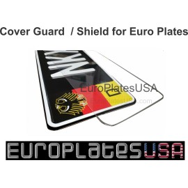 EuroPlatesUSA European License Plate COVER GUARD, CLEAR SHIELD, PLASTIC