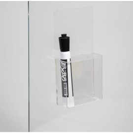 Reusable Clear Marker Holder for Glass Boards & Dry Erase Boards, Set of 2