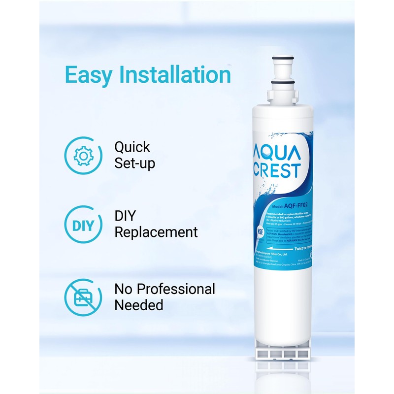 AQUA CREST 4396508 Replacement for Whirlpool 4396510, EDR5RXD1, NLC240V, PNL240V,