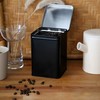 Dosenritter 2 x Square Storage Jars/Tea Canisters, Stackable, Black, Aroma-Proof