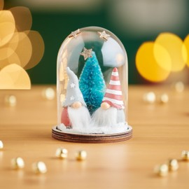 VBS Mini Gnome Mika & Samu Pack of 2 Christmas Ornaments for Craft Projects, Winter and Christmas Decoration, Ideal for DIY and Festive Design