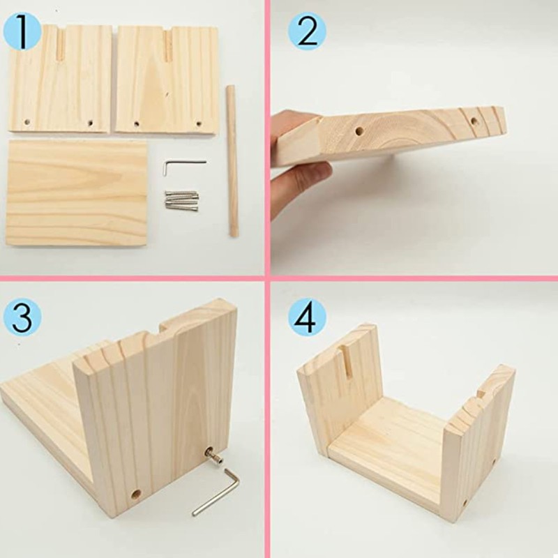 Horizontal Yarn Holder 20cm Spindle Length Increase Speed DIY Wooden