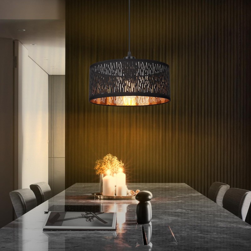 FRIDEKO HOME Pendant Light Black Gold Modern Pendant Light Ceiling