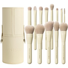 Vynestra Makeup Brushes Buttery Blends 12 Travel Face& Eye Makeup Brush Set