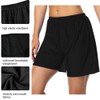 Firpearl - Pantalones cortos de baño deportivos para mujer, Negro