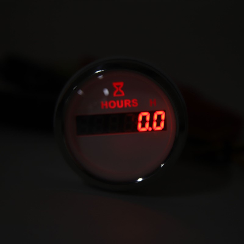DC 9‑32V 52MM Boat Round Digital Hour Meter High Precise