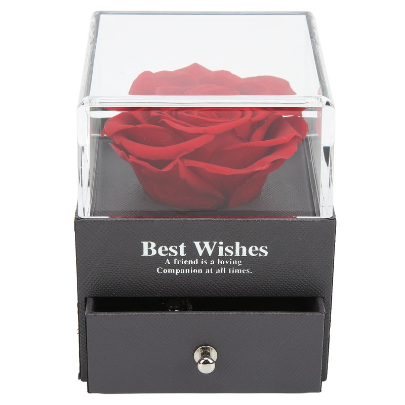 Necklace with Rose Gift Box Exquisite Appearance Preserved Flower Gift