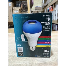 Eco-Smart Ecosmart LED Light Bulb Speaker w/Bluetooth 60W Color Changing and Remote NEW