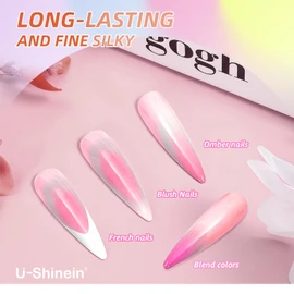 Cushion Gradient Painting Gel, Ombre Nails Aura Nails Full Coverage Precise Control of Each StrokeLong Lasting French Manicure Soak Off UV LED DIY Nail Art (02)