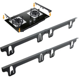 SHCINO Stainless Steel Kitchen Stoves Counter Cover Stovetop Seam Cover for Countertop，Adjustable 13.8-27.5in.Stove Gap Filler,Adjustable Kitchen Accessorise for Homer,Matte Black