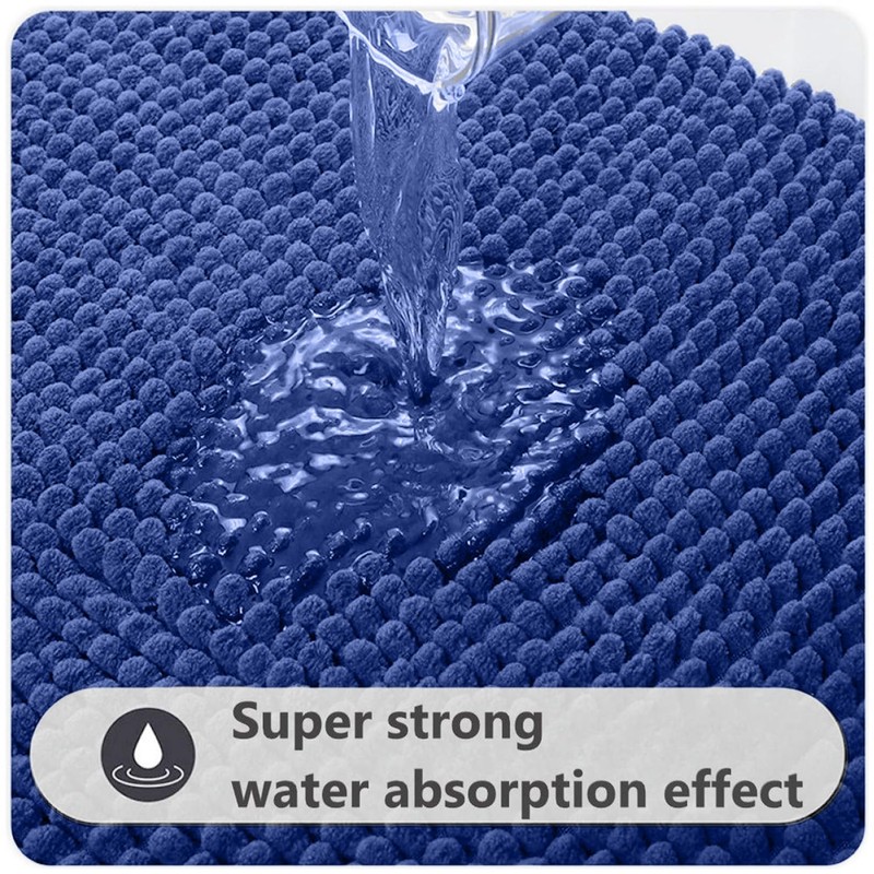 flintronic Non-Slip Bath Mat, 40 x 60 cm Chenille Bath
