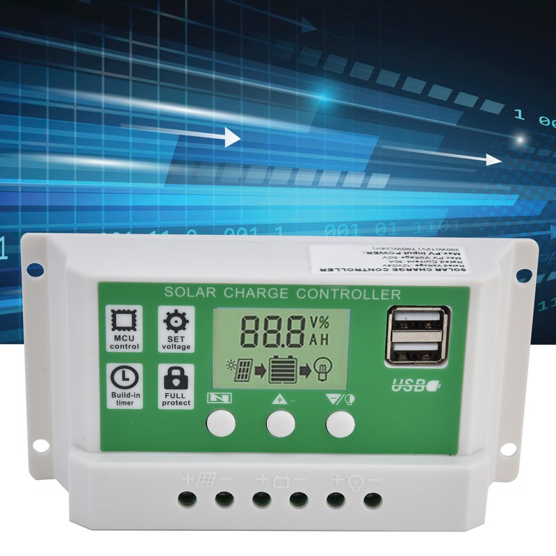 Smart Charge Controller Dual USB Solar Charging Panel PWM Control