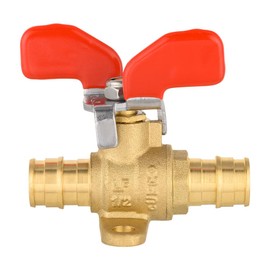 (Pack of 2) EFIELD 1/2-inch Pex-A Expansion Full Port Shut-off Brass Ball Valve with Drop-ear, Red, Blue Butterfly Levels, cUPC Certified (2)