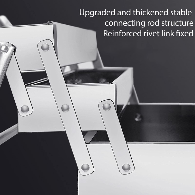 Metal Tool Box, Portable Folding Stainless Steel Storage Box 3