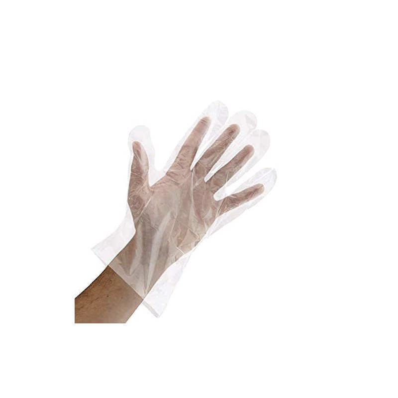 VIRSUS 500 Clear Disposable Polyethylene Gloves. Universal Disposable Food Cleaning