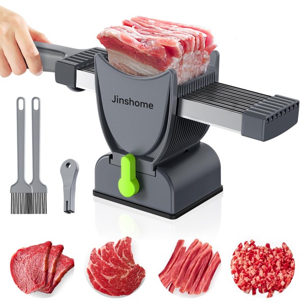 Jinshome Jinshome Meat Slicer for Fresh Meat, Thickness Adjustable 2