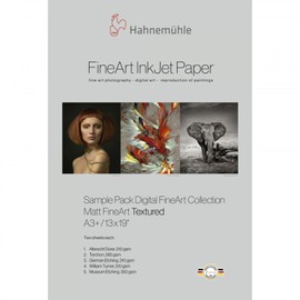 Hahnemuhle Matte FineArt Textured Inkjet Paper Sample Pack, 13x19", DIN A3+, 10 Sheets