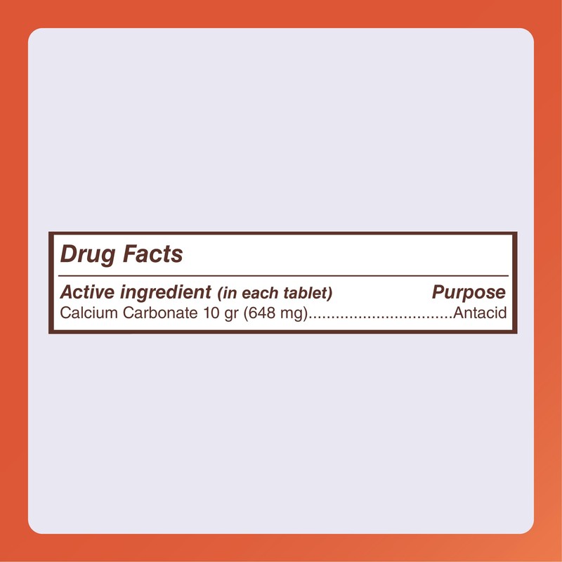 Rugby Calcium Carbonate 10 gr (648 mg) - Antacid -