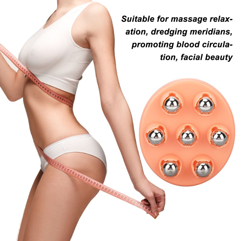Hand Held Massager 7 Balls 360 Degree Rotatable ABS Steel