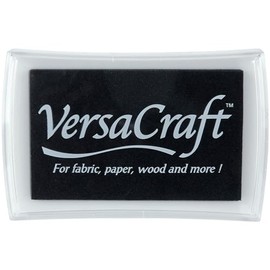 Tsukineko VersaCraft Small Craft Ink Stamp Pad Real Black