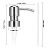 Stainless Steel Soap Dispenser Pump Replacement for Standard 28/400 Thread