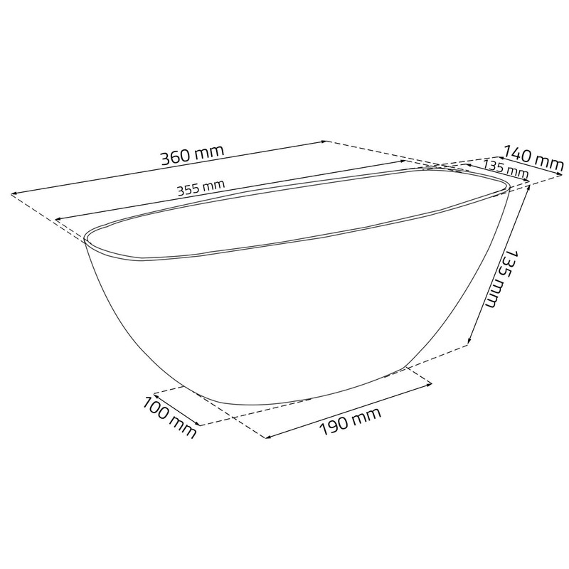 Prosperplast Flowerpot Plastic Coubi White 3.8 L - 36 x