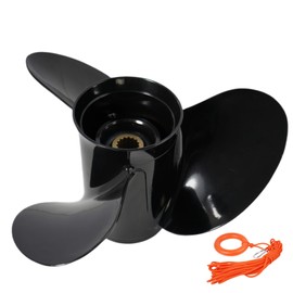 QIKIRUO 14x21P Propeller for Suzuki Engines 50HP,60HP,70HP,90HP,100HP,115HP,140HP,OEM Upgrade 3 Blade Aluminum Outboard Propeller,15 Spline Tooth,RH