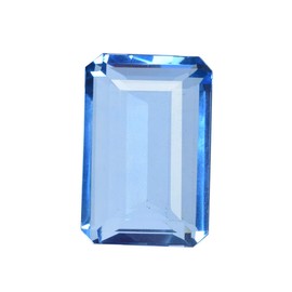 GEMHUB Men's Blue Topaz Gem 94.30 Ct Emerald Shaped Loose Gemstone Blue
