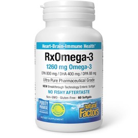 Natural Factors RxOmega-3 Softgels for Brain & Heart Support
