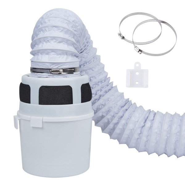 VIWINVELA Indoor Dryer Vent Kit Bucket Lint Trap Dryer Vent