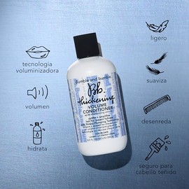 Bumble and Bumble Acondicionador Voluminizador Espesante | Para plenitud instantánea | Hidratante | Color Seguro | Directo a ondulado