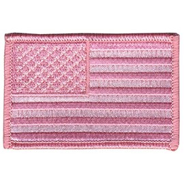Hot Leathers PPA7011 Pink American Flag 3" x 2" Patch - 3 Width x 2 Height Inches