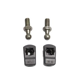 KUNSYOUKIM Gas Damper Connector End Fitting M8 Female Thread M8 Male Thread Plastic Metal Fitting Gas Spring Ball Joint Back Fine Bending (M8 Pack of 2)